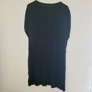 Madewell Dress Womens Plissé Mini Tee Size 14 black Classic Lightweight LBD Chic
